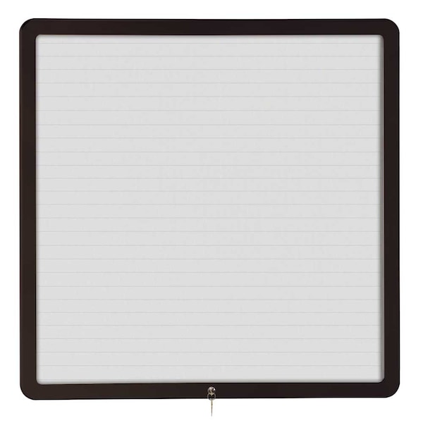 Sliding Door Wood Corkboard, 60"x36", Waln, UV9004OCS-WALNUT-MEDGRY
